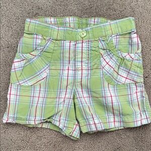 Jumping Beans Green Plaid Kids Shorts